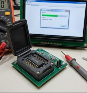 Извлечение содержимого заблокированных бинарных файлов микроконтроллера Microchip PIC12F615 представляет собой серьёзные технические трудности, которые отделяют любительские попытки от профессиональных операций по восстановлению чипов. Производители внедряют сложные многоуровневые системы защиты для экранирования зашифрованной прошивки MCU Microchip PIC12F615. После активации защитных предохранителей внутренние массивы флеш-памяти и независимые сегменты данных EEPROM остаются недоступными через обычные программаторы, фактически превращая микроконтроллер Microchip PIC12F615 в непрозрачный чёрный ящик. Преодоление этих усиленных барьеров требует специальных методов опроса микропроцессора Microchip PIC12F615, которые бережно относятся к хрупкой кремниевой архитектуре при попытке восстановить доступ к защищённой программе и её безопасному состоянию. В отличие от более простых разблокированных компонентов, микроконтроллер Microchip PIC12F615 требует точного выбора времени, калиброванных параметров напряжения и контроля окружающей среды для восстановления сохранённого бинарного машинного кода без срабатывания разрушающих механизмов блокировки.