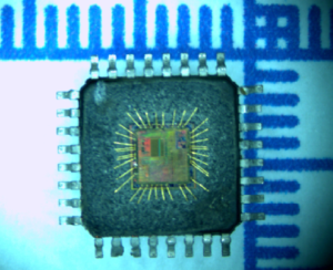 Read Chip ATMEGA861P Code out from its memory and disable the security fuse bit by focus ion beam technology, recover MCU content out from the memory include the program of flash and data of eeprom