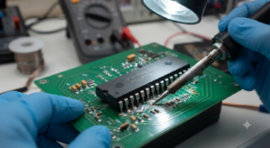 सुरक्षित, संरक्षित या लॉक किए गए microchip pic16f913 microcontroller से कार्यात्मक मशीन निर्देश प्राप्त करने के लिए भौतिक माइक्रोइलेक्ट्रॉनिक सुरक्षा तंत्रों की गहन समझ आवश्यक होती है। जब विशेषज्ञ किसी एन्क्रिप्टेड microchip pic16f913 microprocessor की सिलिकॉन संरचना से सिस्टम लॉजिक का निष्कर्षण, पुनर्प्राप्ति या पुनर्स्थापन करते हैं, तो उनका मुख्य उद्देश्य आंतरिक हार्डवेयर रजिस्टरों में संग्रहीत मूल binary या hex फ़ाइल को अलग करना होता है।

यह सूक्ष्म प्रक्रिया मुख्य flash प्रोग्राम मेमोरी तथा सहायक eeprom कोशिकाओं का डेटा प्राप्त करने के लिए सावधानीपूर्वक की जाती है। ये दोनों मेमोरी क्षेत्र मिलकर microchip pic16f913 mcu का पूर्ण डेटा संग्रह बनाते हैं। इस एम्बेडेड निर्देश-समूह को सफलतापूर्वक अलग करने से तकनीशियन मूल स्रोत कोड के बिना भी सिस्टम के व्यवहार का पुनर्निर्माण तथा सॉफ़्टवेयर निर्भरताओं का विश्लेषण कर सकते हैं। चूँकि microchip pic16f913 microprocessor मानक डिबग इंटरफ़ेस को रोकने के लिए आंतरिक सुरक्षा बिट्स का उपयोग करता है, इसलिए स्वच्छ डेटा डंप प्राप्त करने के लिए विशेष निम्न-स्तरीय तकनीकों की आवश्यकता होती है, जो firmware को मिटाए बिना रीड प्रतिबंधों को पार कर सकें।