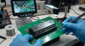 보안 설정 또는 잠금 상태가 적용된 microchip pic16f913 microcontroller에서 기능적인 기계 명령어를 추출하려면 물리적 마이크로전자 보안 구조에 대한 깊은 이해가 필요합니다. 전문 엔지니어가 암호화된 microchip pic16f913 microprocessor의 실리콘 구조에서 시스템 로직을 추출하거나 복구할 때, 주요 목표는 내부 하드웨어 레지스터 깊숙이 저장된 원시 binary 또는 hex 파일을 분리하는 것입니다.

이 정밀한 절차는 주 flash 프로그램 메모리와 보조 eeprom 셀을 확보하기 위해 신중하게 수행되며, 이 두 메모리 영역은 함께 microchip pic16f913 mcu의 전체 데이터 아카이브를 구성합니다. 내장된 명령어 세트를 성공적으로 분리하면 원본 소스 코드에 접근하지 않고도 시스템 동작을 재구성하고 소프트웨어 의존성을 분석할 수 있습니다. 또한 microchip pic16f913 microprocessor는 표준 디버그 인터페이스를 차단하기 위한 내부 보안 비트를 사용하므로, 완전한 데이터 덤프를 얻기 위해서는 firmware 삭제를 유발하지 않으면서 읽기 제한을 우회할 수 있는 전문적인 저수준 기술이 필요합니다.