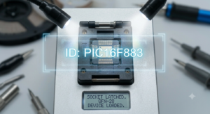 Работа с защищённым, зашифрованным или заблокированным Microchip PIC16F883 MCU требует глубокого понимания физических механизмов защиты микроэлектроники. Когда специалисты пытаются извлечь, восстановить или возобновить логику системы из зашифрованного Microchip PIC16F883 microprocessor, их главной целью является выделение необработанного файла binary или heximal, который хранится глубоко внутри внутренних аппаратных регистров.
Эта сложная техническая процедура выполняется тщательно для получения информации из основной программной памяти Flash и вспомогательных ячеек EEPROM оригинального Microchip PIC16F883 microcontroller, которые вместе формируют полный архив данных системы.
Успешное выделение встроенного набора инструкций позволяет техническим специалистам восстановить поведение системы и анализировать функциональные зависимости программного обеспечения без доступа к исходному коду.
Поскольку оригинальный Microchip PIC16F883 microprocessor использует внутренние защитные биты для блокировки стандартных интерфейсов отладки, получение полной копии данных требует специализированных низкоуровневых методов обработки ограничений чтения без критического удаления firmware внутри Microchip PIC16F883 microcontroller.